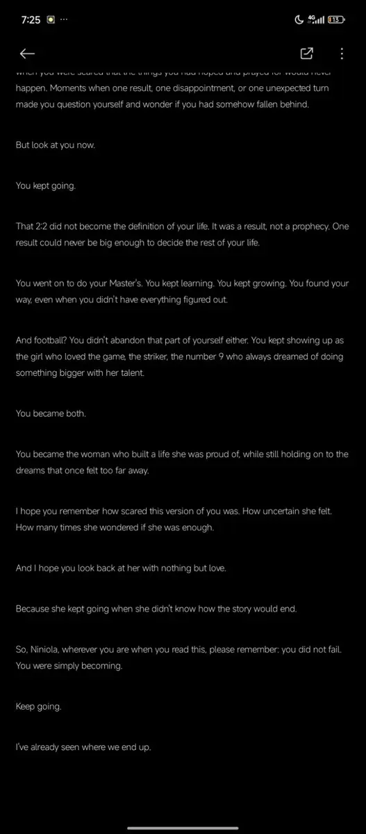 Write yourself a letter from a future that worked out